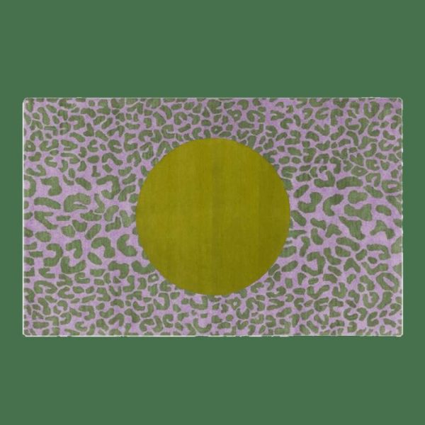 Hand Tufted Wool Rugs | Animal Print Golden Lunar Hand Tufted Wool Rug, 2′ x 3′ Hand Tufted Wool Rugs Hand Tufted Wool Rugs