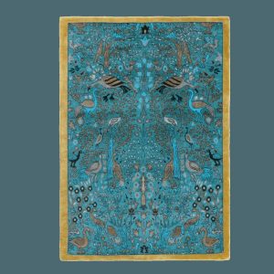 Hand Tufted Wool Rugs | Birds Of Paradise Traditional Hand Tufted Wool Rug – Blue, 4′ x 6′ Hand Tufted Wool Rugs Hand Tufted Wool Rugs