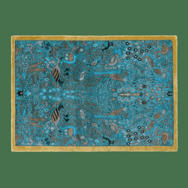 Hand Tufted Wool Rugs | Birds Of Paradise Traditional Hand Tufted Wool Rug – Blue, 4′ x 6′ Hand Tufted Wool Rugs Hand Tufted Wool Rugs