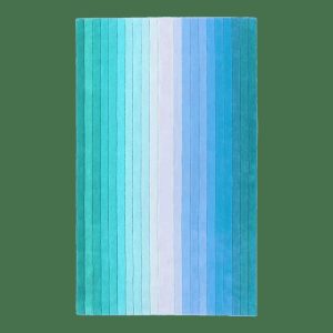 Hand Tufted Wool Rugs | Blue And Green Ombre Stripe Hand Tufted Wool Rug, 3′ x 5′ Hand Tufted Wool Rugs Hand Tufted Wool Rugs