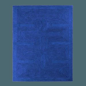 Hand Tufted Wool Rugs | Blue Artic Geo Modern Hand Tufted Wool Rug, 2′ x 3′ Hand Tufted Wool Rugs Hand Tufted Wool Rugs