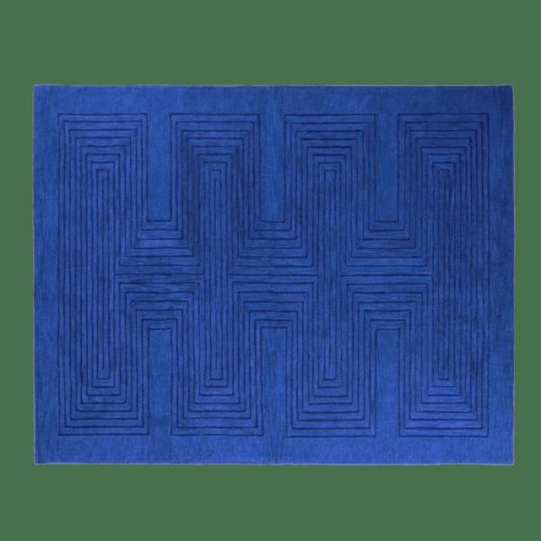 Hand Tufted Wool Rugs | Blue Artic Geo Modern Hand Tufted Wool Rug, 2′ x 3′ Hand Tufted Wool Rugs Hand Tufted Wool Rugs