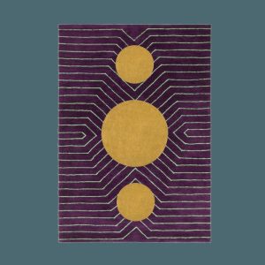 Hand Tufted Wool Rugs | Burgundy Golden Geometric Hand Tufted Wool Rug, 3′ x 5′ Hand Tufted Wool Rugs Hand Tufted Wool Rugs