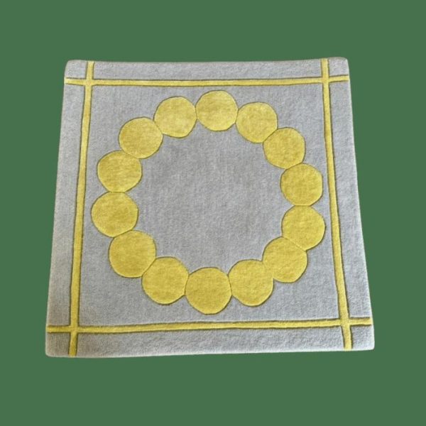 Hand Tufted Wool Rugs | Circle Of Suns Square Hand Tufted Wool Rug – Gray, 3′ x 3′ Hand Tufted Wool Rugs Hand Tufted Wool Rugs