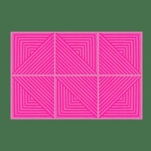 Hand Tufted Wool Rugs | Contemporary Hot Pink Geometric Hand Tufted Wool Rug, 36" x 54" Hand Tufted Wool Rugs Hand Tufted Wool Rugs