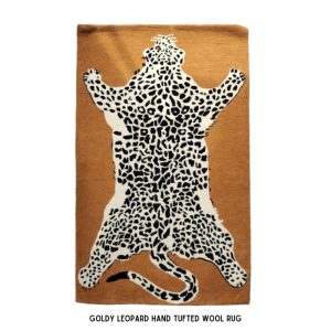 Hand Tufted Wool Rugs | Goldy Leopard Hand Tufted Wool Rug, 2′ x 3′ Hand Tufted Wool Rugs Hand Tufted Wool Rugs