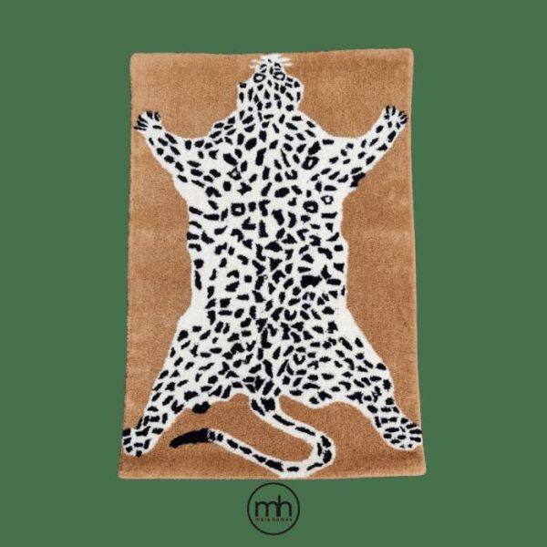 Hand Tufted Wool Rugs | Goldy Leopard Hand Tufted Wool Rug, 2′ x 3′ Hand Tufted Wool Rugs Hand Tufted Wool Rugs