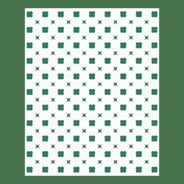 Hand Tufted Wool Rugs | Green Clovers Hand Tufted Rug – White, 2′ x 3′ Hand Tufted Wool Rugs Hand Tufted Wool Rugs