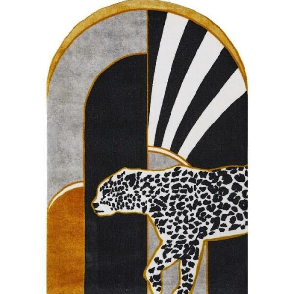 Hand Tufted Wool Rugs | Leopard Crossing The Sun Hand-Tufted Area Rug, 32" x 48" (80 X 120 cm) Hand Tufted Wool Rugs Hand Tufted Wool Rugs