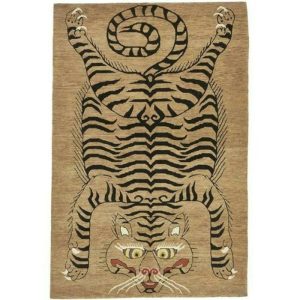 Hand Tufted Wool Rugs | Tanned Jungle Cat Hand Tufted Wool Rug, 2′ x 3′ Accent Rugs Accent Rugs