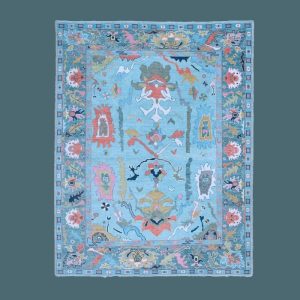 Hand Tufted Wool Rugs | Traditional Floral Hand Tufted Wool Rug – Blue, 3′ x 5′ Hand Tufted Wool Rugs Hand Tufted Wool Rugs