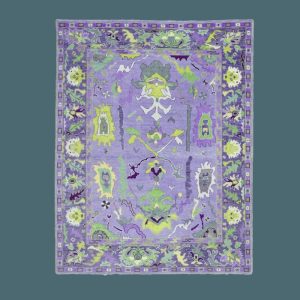 Hand Tufted Wool Rugs | Traditional Floral Hand Tufted Wool Rug – Purple, 3′ x 5′ Hand Tufted Wool Rugs Hand Tufted Wool Rugs