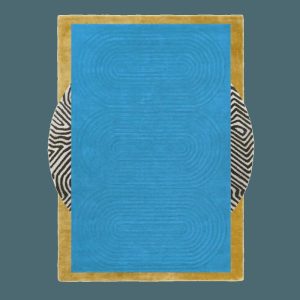 Hand Tufted Wool Rugs | Water Earth And Sun Hand Tufted Wool Rug, 3′ x 5′ Hand Tufted Wool Rugs Hand Tufted Wool Rugs