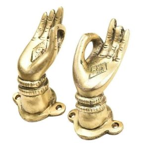 Hardware | 4 Large Brass Angel Hand Cabinet Pulls Decor Hardware