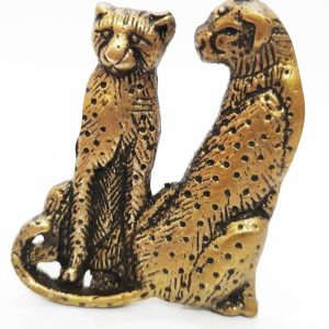 Hardware | 6 Solid Brass Cheetah Cabinet Door Knobs Decor Hardware