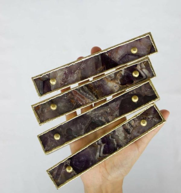 Hardware | Amethyst Agate Cabinet Door Pull Handle – Set Of 4 Decor Hardware