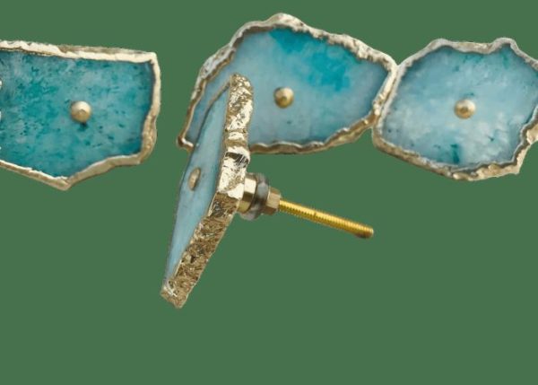 Hardware | Aqua Agate Cabinet Door Pull Handle – Set Of 6 Decor Hardware