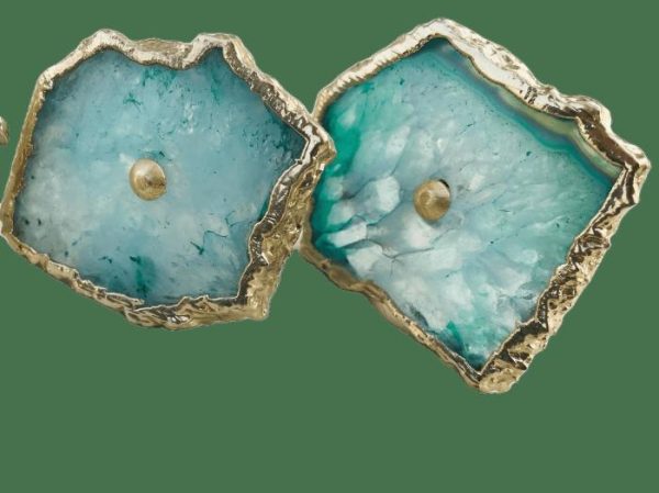 Hardware | Aqua Agate Cabinet Door Pull Handle – Set Of 6 Decor Hardware