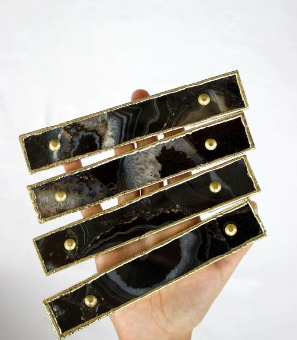 Hardware | Black Agate Cabinet Door Pull Handle – Set Of 4 Decor Hardware