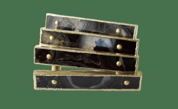 Hardware | Black Agate Cabinet Door Pull Handle – Set Of 4 Decor Hardware