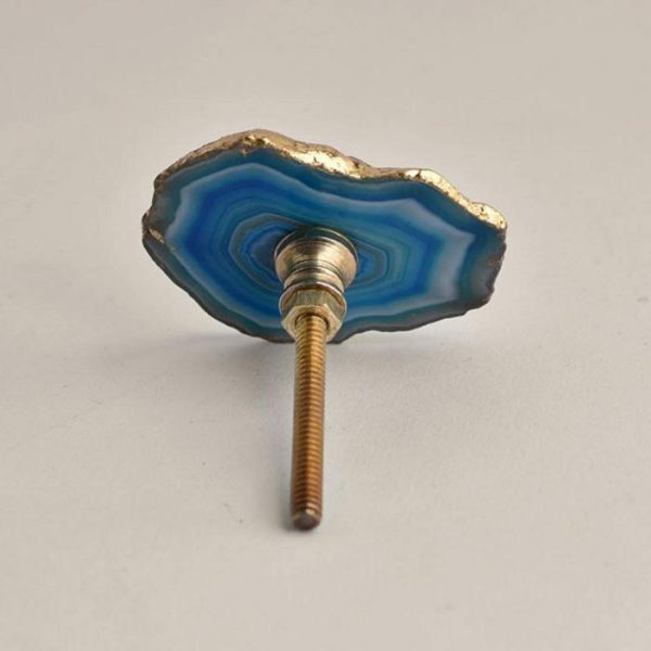 Hardware | Blue Agate Stone Cabinet Drawer Knob – Set Of 6 Decor Hardware