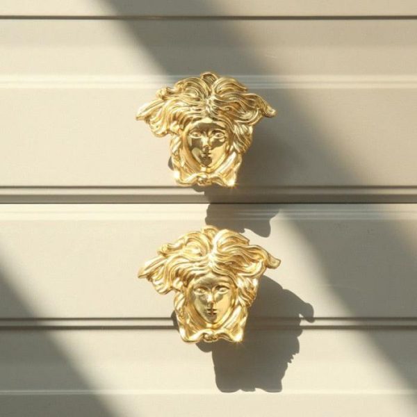 Hardware | Brass Angel Face Cabinet Door Pull Set Of 4 Decor Hardware