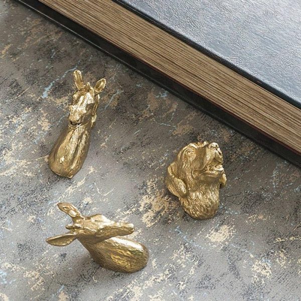 Hardware | Brass Animal Head Cabinet Drawer Knob Decor Hardware