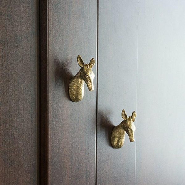 Hardware | Brass Animal Head Cabinet Drawer Knob Decor Hardware