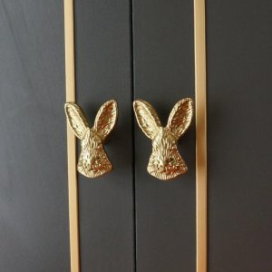 Hardware | Brass Bunny Shaped Cabinet Drawer Knob Decor Hardware