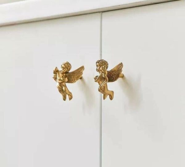 Hardware | Brass Cupid Angelic Cabinet Drawer Knobs – Set Of 2 Decor Hardware