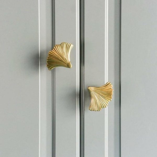 Hardware | Brass Ginkgo Leaf Shaped Door Knobs – Set Of 2 Decor Hardware