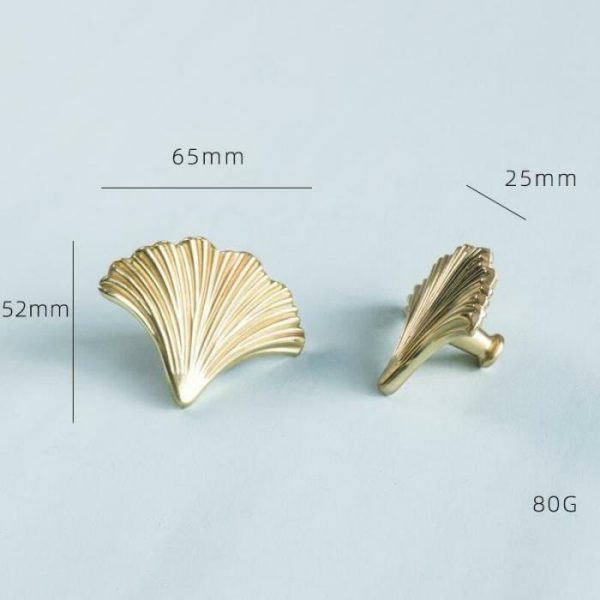 Hardware | Brass Ginkgo Leaf Shaped Door Knobs – Set Of 2 Decor Hardware