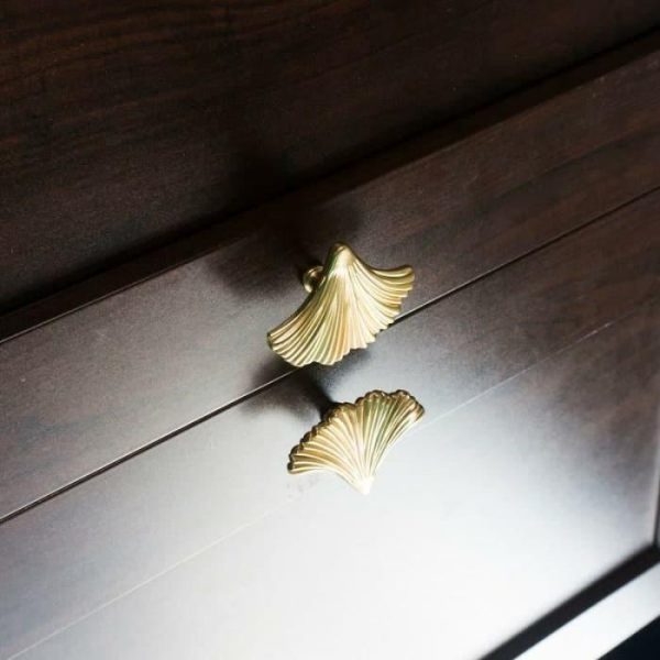 Hardware | Brass Ginkgo Leaf Shaped Door Knobs – Set Of 2 Decor Hardware