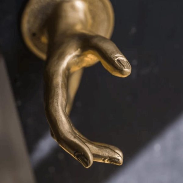 Hardware | Brass Hand Shake Door Pull Handle Decor Hardware