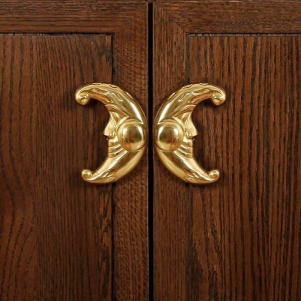 Hardware | Brass Sun And Moon Cabinet Drawer Knobs – Set Of 2 Decor Hardware