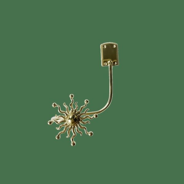 Hardware | Brass Sun Burst Curtain Hook Decor Hardware