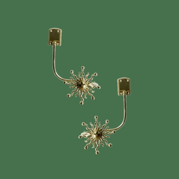 Hardware | Brass Sun Burst Curtain Hook Decor Hardware