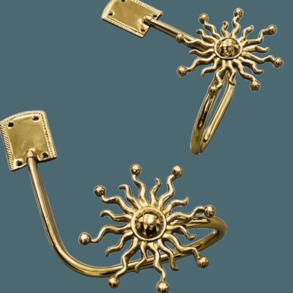 Hardware | Brass Sun Burst Curtain Hook Decor Hardware