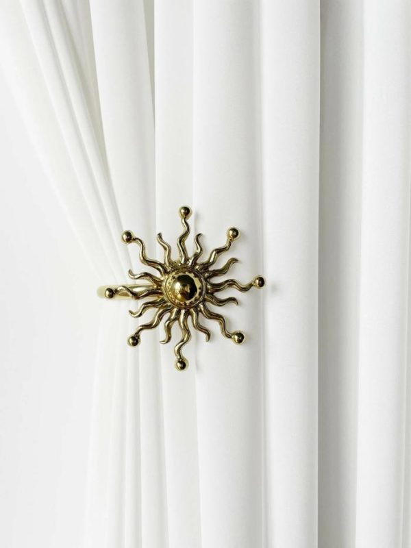 Hardware | Brass Sun Burst Curtain Hook Decor Hardware