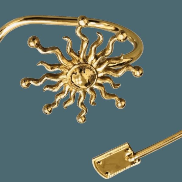 Hardware | Brass Sun Burst Curtain Hook Decor Hardware