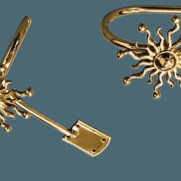 Hardware | Brass Sun Burst Curtain Hook Decor Hardware