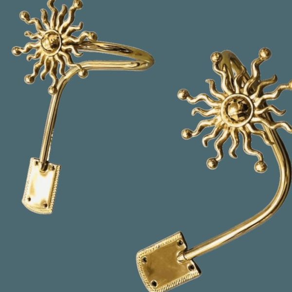 Hardware | Brass Sun Burst Curtain Hook Decor Hardware