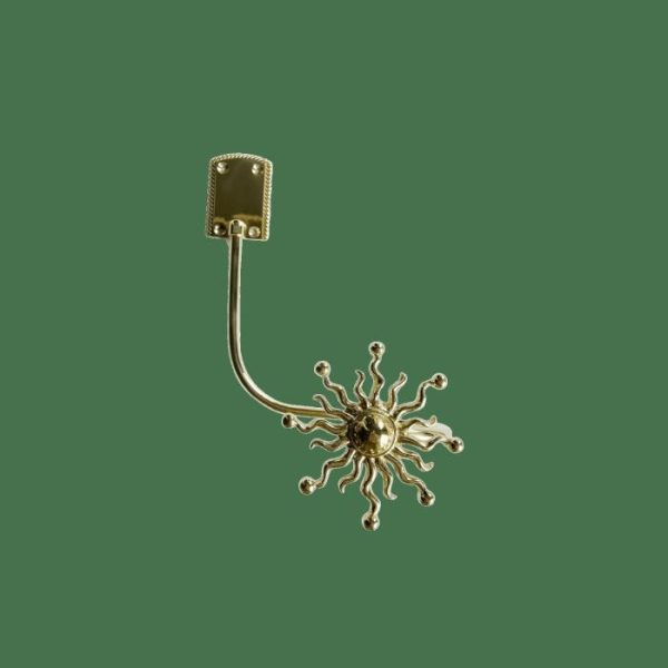 Hardware | Brass Sun Burst Curtain Hook Decor Hardware