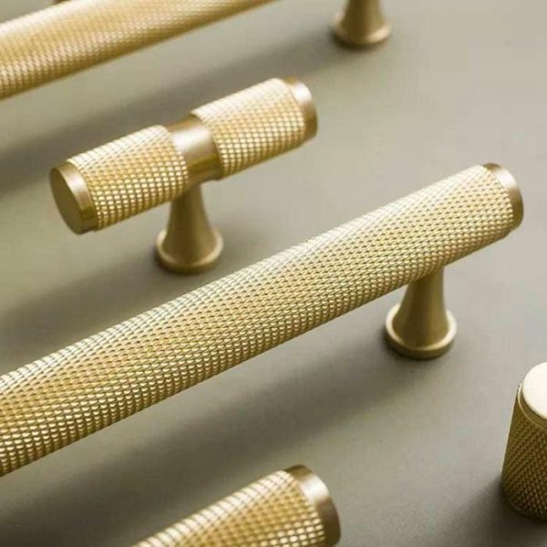 Hardware | Classic Textured Brass Cabinet Drawer Knob, T Bar 50mm Decor Hardware