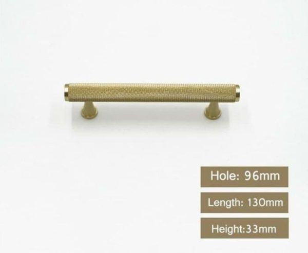 Hardware | Classic Textured Brass Cabinet Drawer Knob, T Bar 50mm Decor Hardware