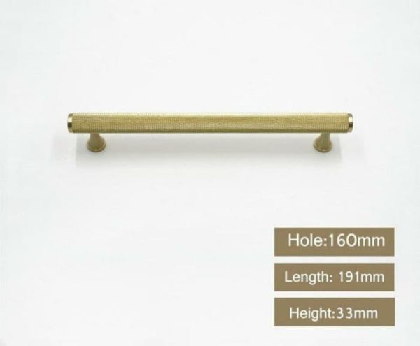 Hardware | Classic Textured Brass Cabinet Drawer Knob, T Bar 50mm Decor Hardware