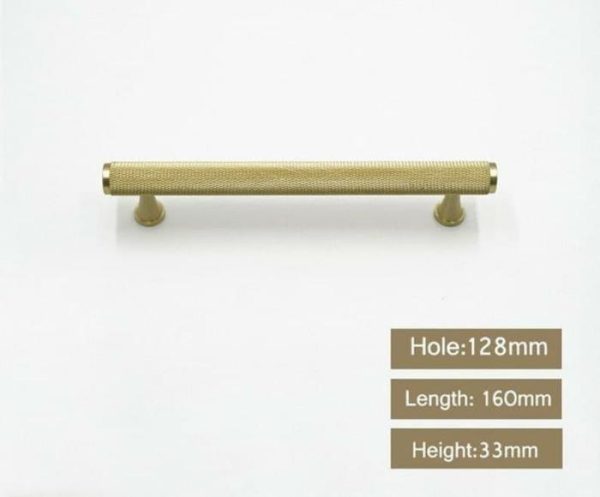 Hardware | Classic Textured Brass Cabinet Drawer Knob, T Bar 50mm Decor Hardware