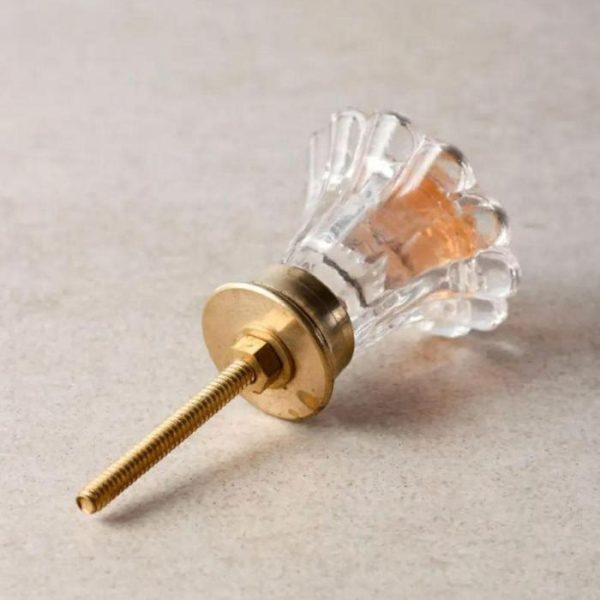 Hardware | Crystal Glass Daisy Flower Cabinet Knobs – Set Of 6 Decor Hardware