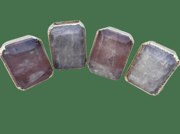 Hardware | Faceted Clear Quartz Cabinet Door Pull Handle – Set Of 4 Decor Hardware