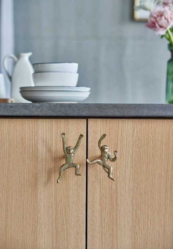 Hardware | Gold Quirky Monkey Cabinet Drawer Knob Decor Hardware